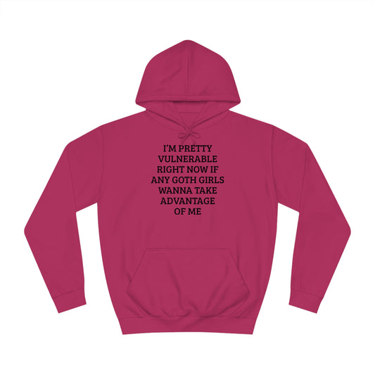 Vulnerable For Goth Girls Unisex Hoodie