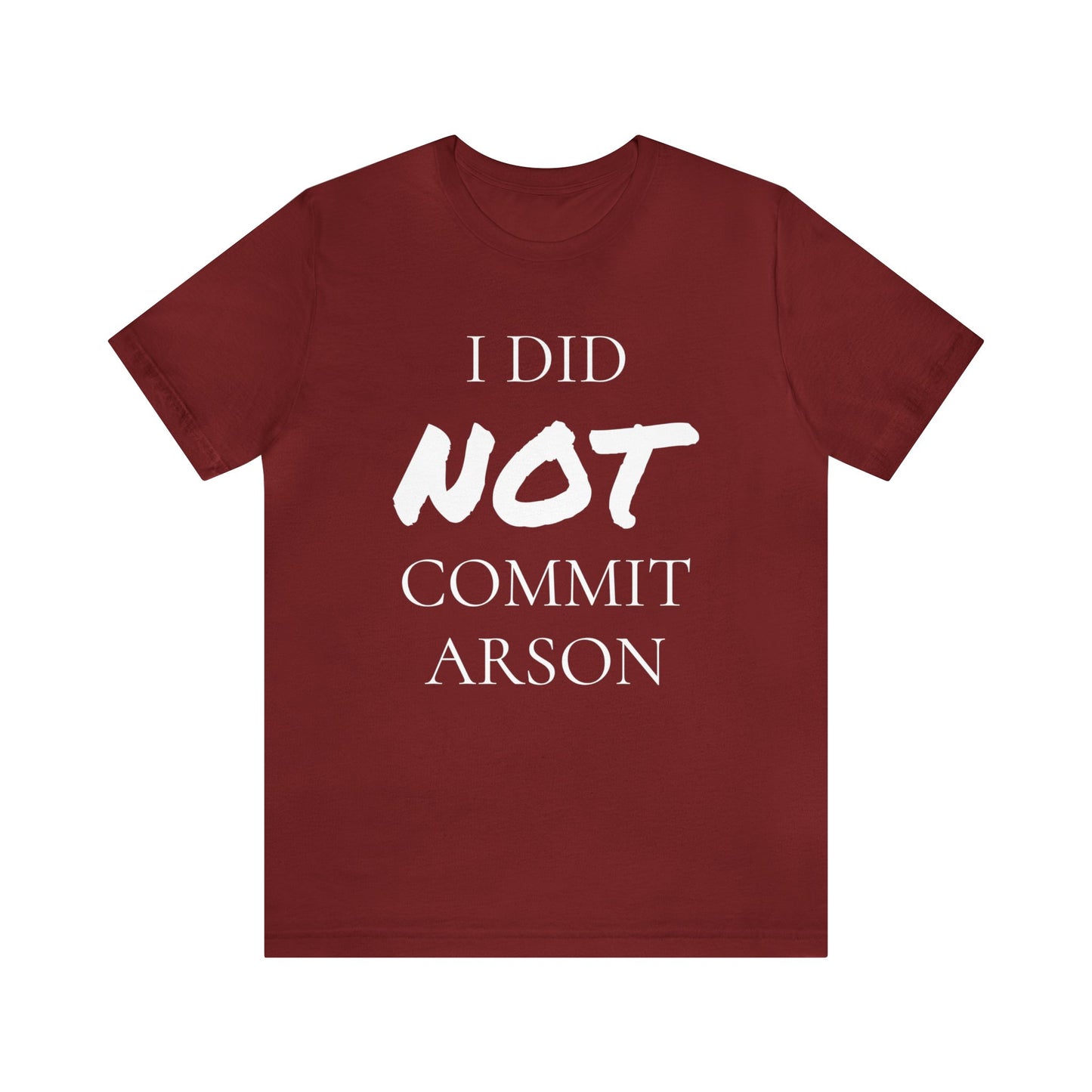 I Did NOT Commit Arson Unisex Tee